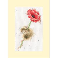 Bothy Threads Hannah Dale Poppy Mouse XGC53-TP Wenskaart borduren