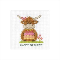 Heritage Crafts Highland Card Birthday Cake 1882A borduren pakket