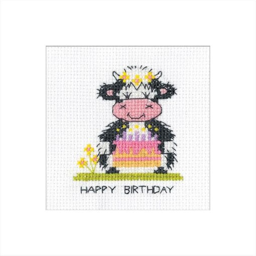Heritage Crafts Milkshake Card Birthday Cake 1899A borduren pakket