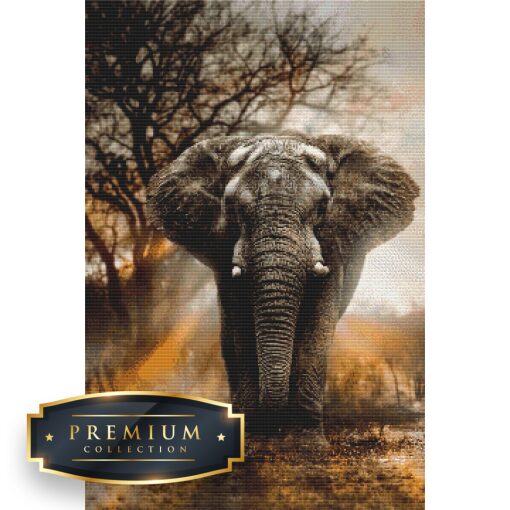Olifant in Schemer Premium DP Diamond Painting - Afbeelding 2