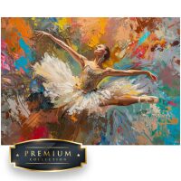 Ballerina met kleurexplosie Premium DP Diamond Painting
