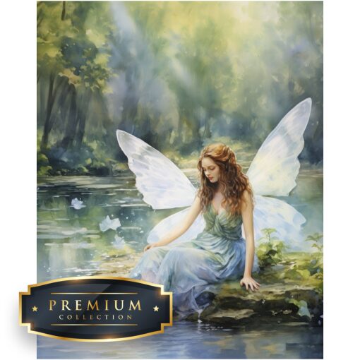 Elfje bij het water Premium DP Diamond Painting