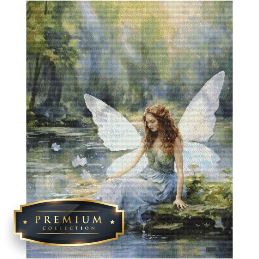 Elfje bij het water Premium DP Diamond Painting - Afbeelding 2