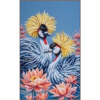 LanArte Zwarte kraanvogels PN-0216165 borduren pakket