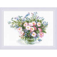 RIOLIS Gentle Daisies 2277 borduren (pakket)