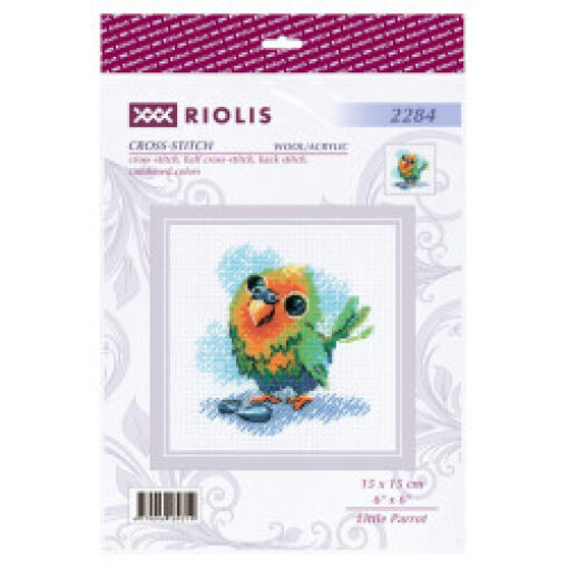 RIOLIS Little Parrot 2284 borduren (pakket)