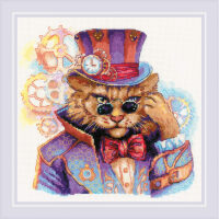 RIOLIS Steampunk Cat 2278 borduren (pakket)