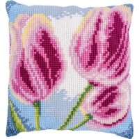 Vervaco 3 Tulpen PN-0204608 Kruissteekkussen pakket