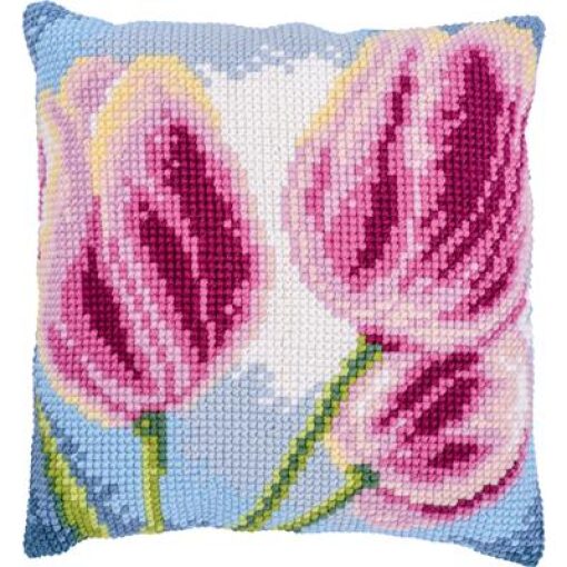 Vervaco 3 Tulpen PN-0204608 Kruissteekkussen pakket