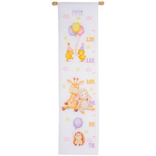 Vervaco Groeimeter Dierenfeestje PN-0203306 borduren pakket