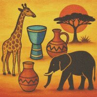 Een vleugje van Afrika Diamond Painting