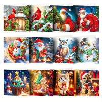 Diamond painting Kerstkaarten mix (12 stuks)