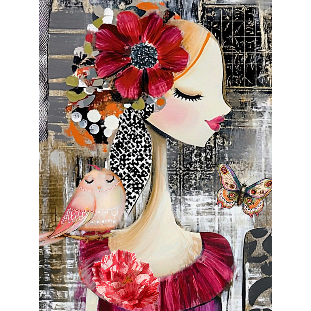 Kunstzinnige dame Diamond Painting