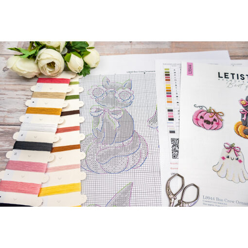 Leti Stitch Boo Crew Ornamentjes 5 stuks L9944 borduren (pakket)