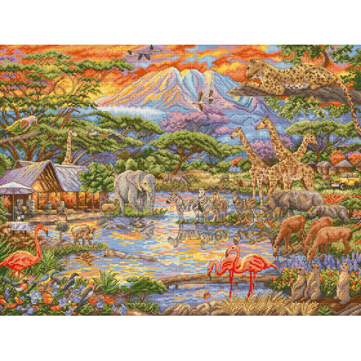 Leti Stitch Wild Africa L9941 borduren (pakket)