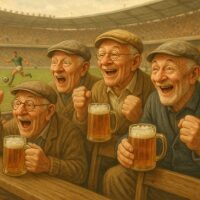 Opa's in het stadion Diamond Painting