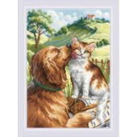 RIOLIS Like Cat and Dog 2275 borduren (pakket)
