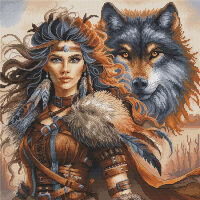 AVA Stitch The Warrior and the Wolf P076 borduren