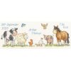 Bothy Threads Geboortebord Kate Garrett Farmyard Welcome XKG20 borduren (pakket)