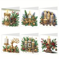 Kerstkaarten diamond painting Luxe (6 stuks)