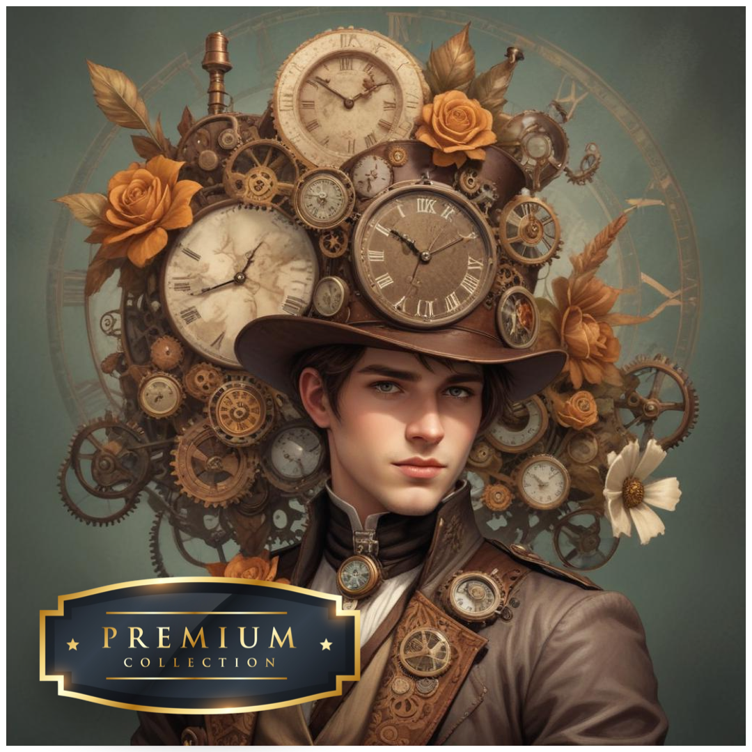 Steampunk Heer Premium DP Diamond Painting
