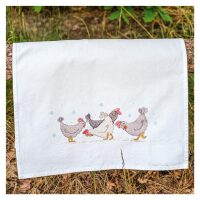 Vervaco Handdoek Kippen PN-0223101 borduren (pakket)