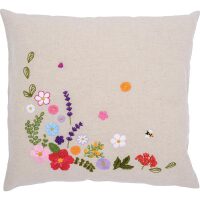 Vervaco Kleurrijke wereld van bloemen kussen PN-0222279 borduren (pakket)