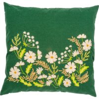 Vervaco Witte bloemen kussen PN-0222590 borduren (pakket)