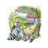 Andriana Housewarming Raccoons ANN-31 borduren (pakket)