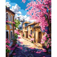 Blooming Streets of Provence Schilderen op nummer W090