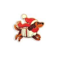 Leti Stitch Santa Dachshund Needle Minder 14373