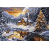 Luca-S Winter Evening in the Mountains GOLD B721 borduren (pakket)