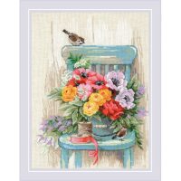 RIOLIS Garden Flowers 2299 borduren (pakket)
