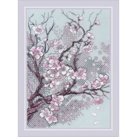 RIOLIS Plum Blossom 2298 borduren (pakket)