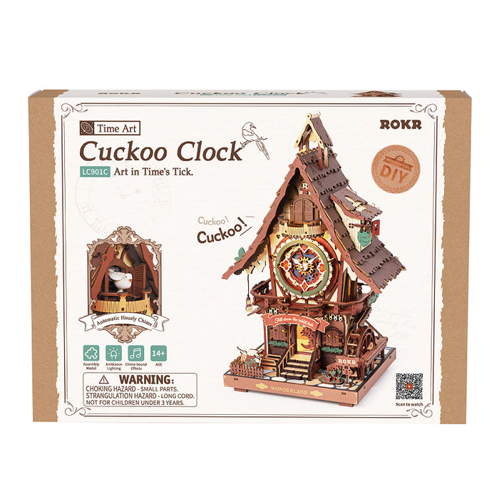 Robotime ROKR Cuckoo Clock LC901C gekleurd hout