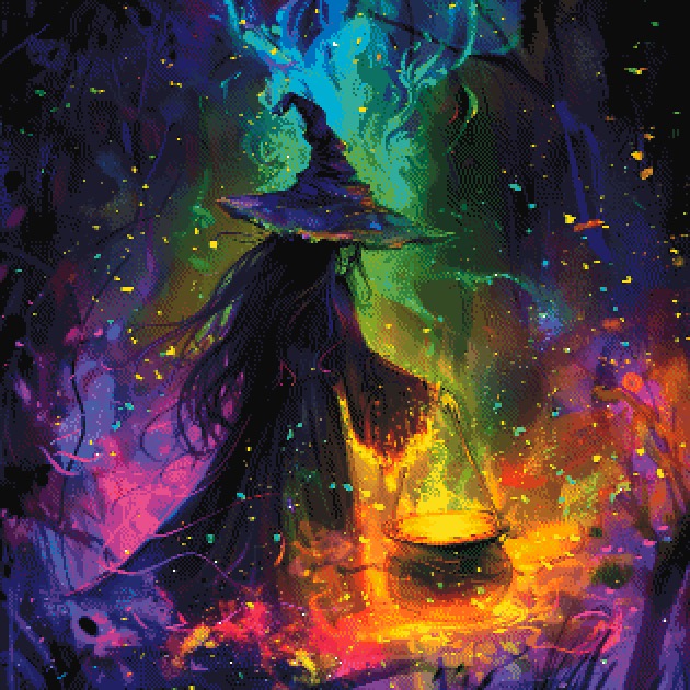 The Cooking Witch IH001 Borduurpatroon