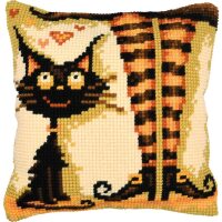 Vervaco Cat loves her witch Kruissteekkussen pakket PN-0216228