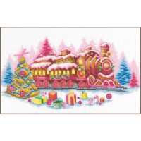 Vervaco Gingerbread locomotief PN-0215313 borduren (pakket)