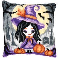 Vervaco Halloweengirl Kruissteekkussen pakket PN-0207487