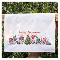 Vervaco Handdoek Gnomes met kerstboom PN-0216917 borduren (pakket)