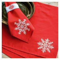 Vervaco Snowcrystal Servetten & servetringen pakket set van 4 PN-0217795