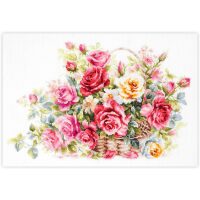 Magic Needle Basket with Roses 070-019 borduren (pakket)