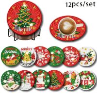 Diamond Painting onderzetters Kerst 2 (12 stuks)