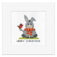 Heritage Crafts Donkey Card - Christmas Scarf 1917A borduren