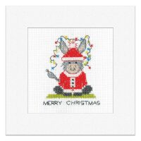 Heritage Crafts Donkey Card - Santa 1919A borduren