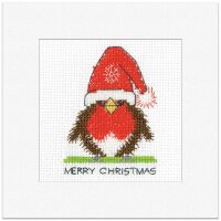 Heritage Crafts Robin Card - Santa 1931A borduren