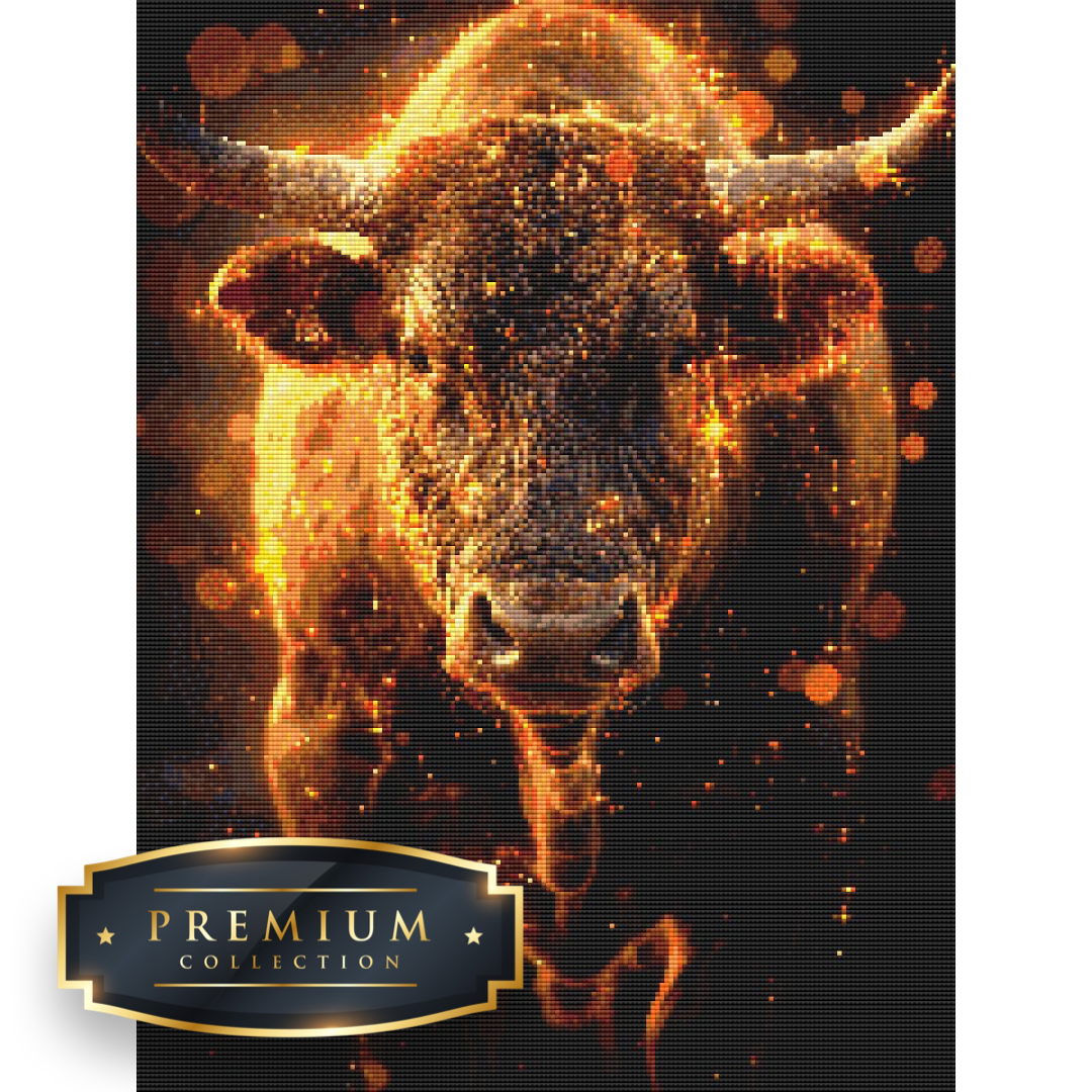 Neon koe Premium DP Diamond Painting - Afbeelding 2