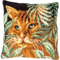 Vervaco Kat tussen bladeren Kruissteekkussen pakket PN-0190855