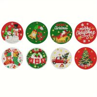 Diamond Painting onderzetters Kerst elementen (8 stuks)