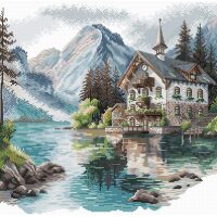 AVA Stitch Lakeside Alpine Cottage P048 borduren (pakket)